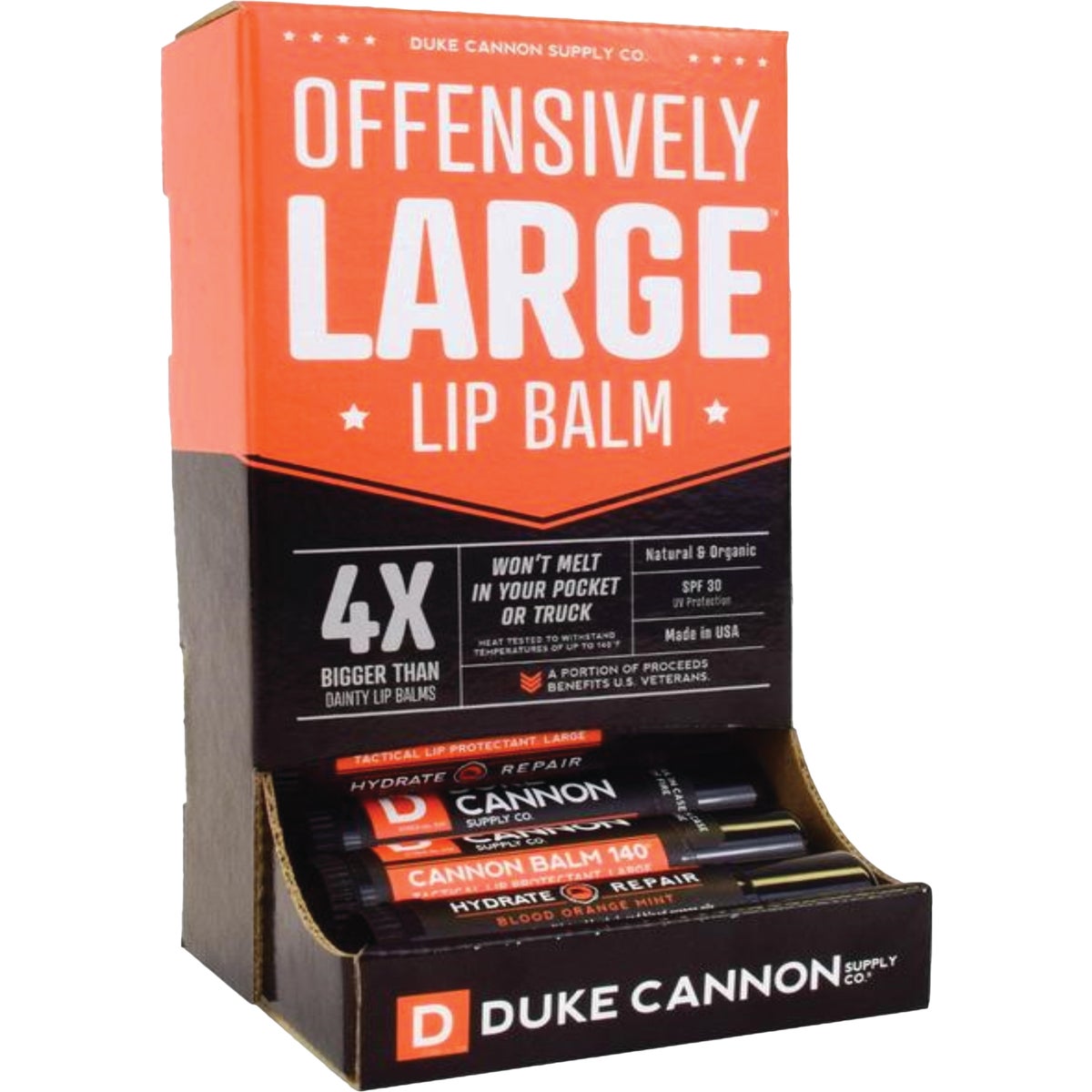 Duke Cannon Hydrate + Repair 0.56 Oz. Orange Mint 30 SPF Lip Balm