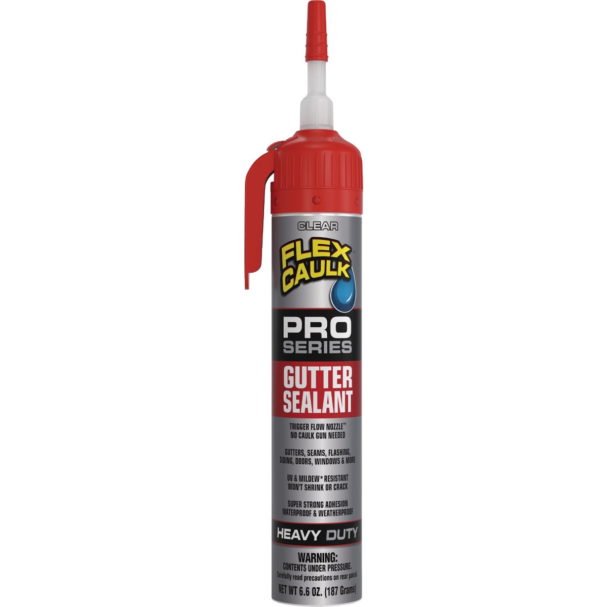Flex Seal Flex Caulk 6.6 Oz. Pro Series Gutter Sealant, Clear