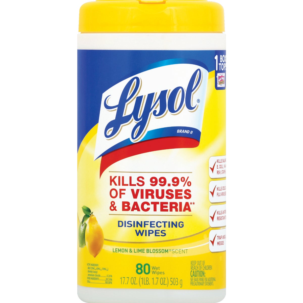 Lysol Lemon & Lime Blossom Disinfecting Wipes (80-Count)