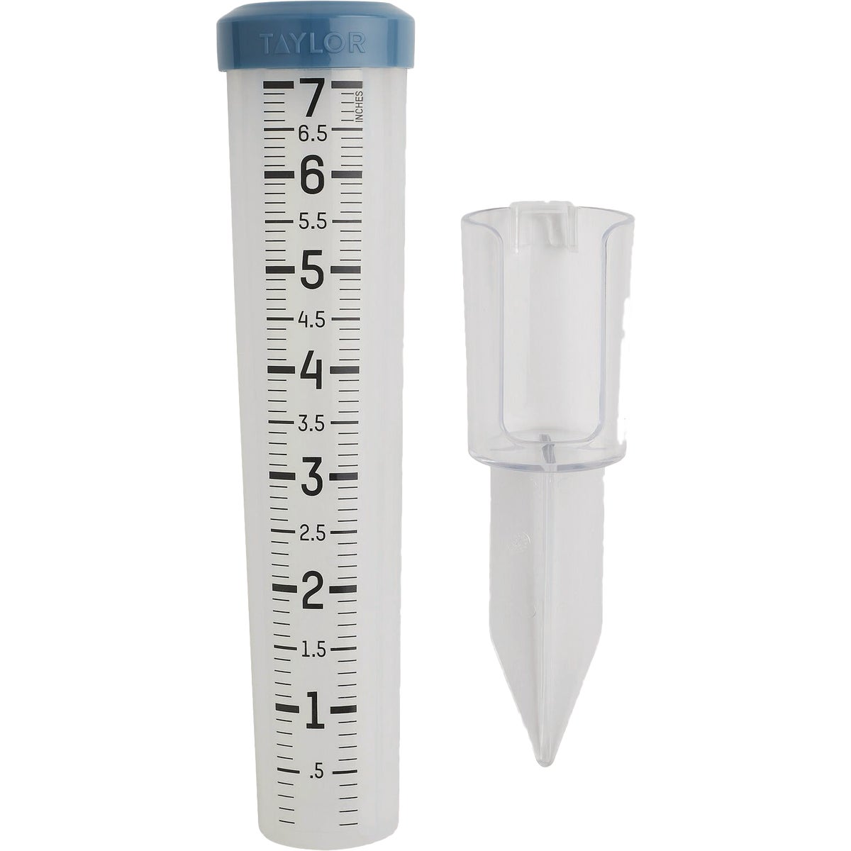 Taylor 7 In. Capacity Shatterproof Silicone Rain Gauge with Ground Stake