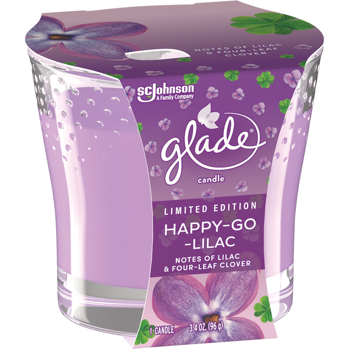 Glade 3.4 Oz. Happy-Go-Lilac Candle