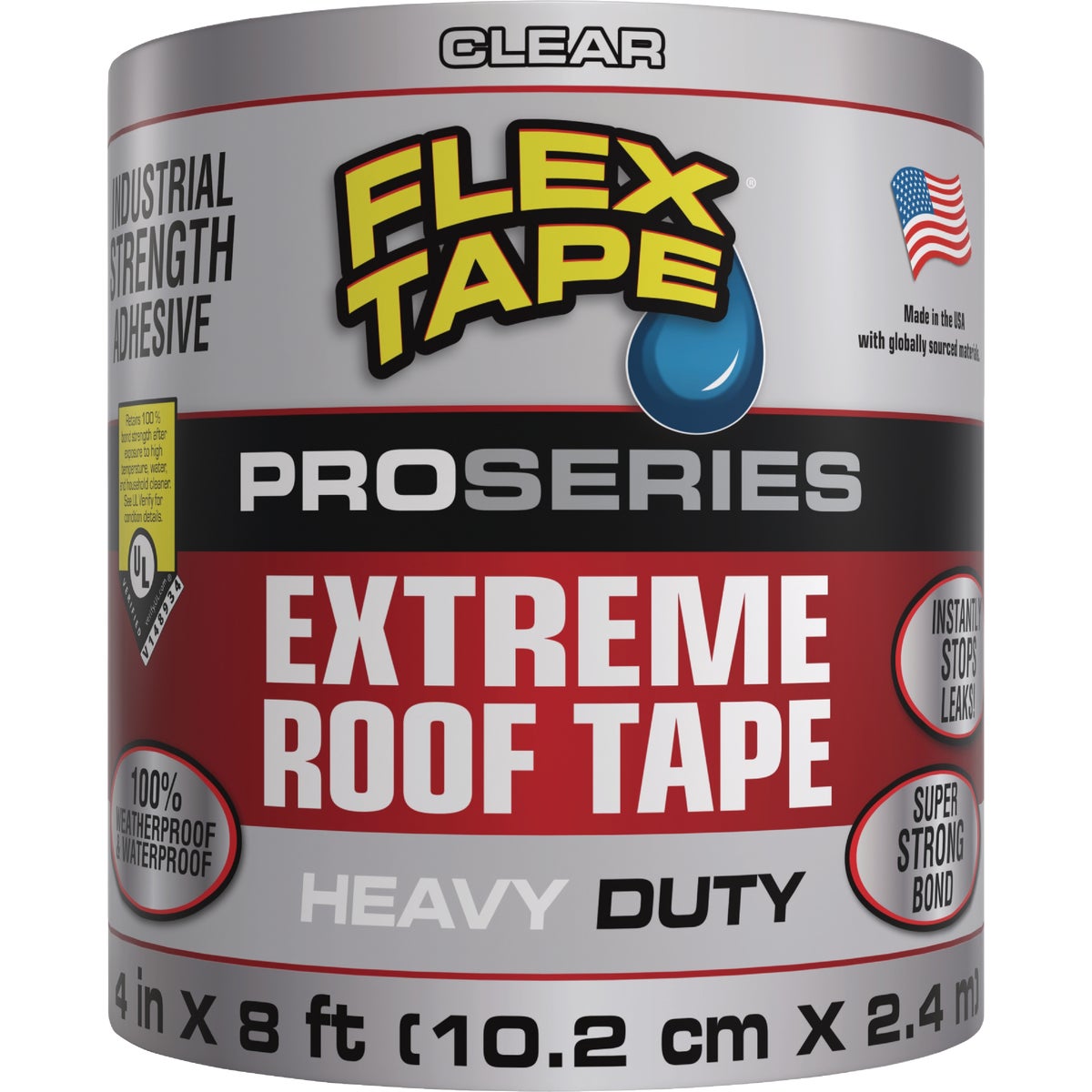 Flex Seal Flex Tape Pro Series 4 In. x 8 Ft. Extreme Roof Patching Tape, Clear