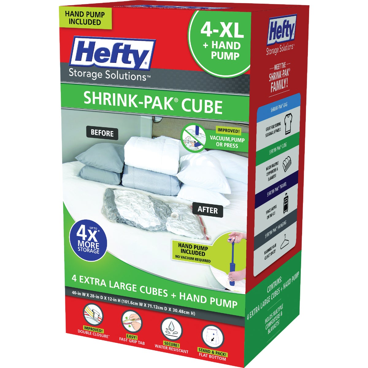 Hefty Shrink-Pak XL Vacuum Seal Storage Cube (4-Count)