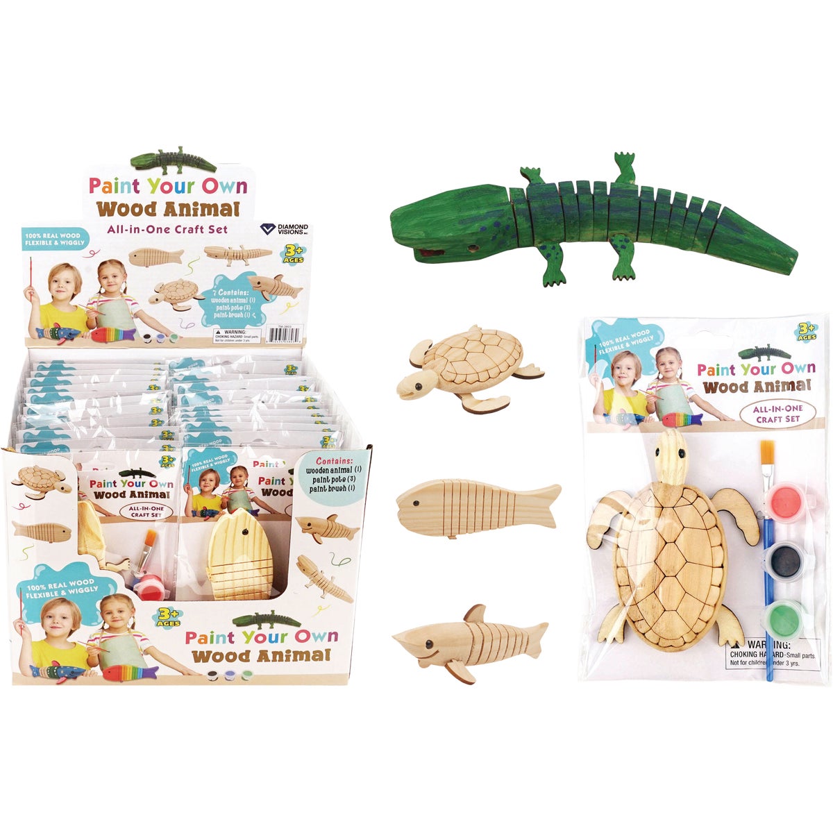 Diamond Visions Wood Animal All-in-One Craft Set