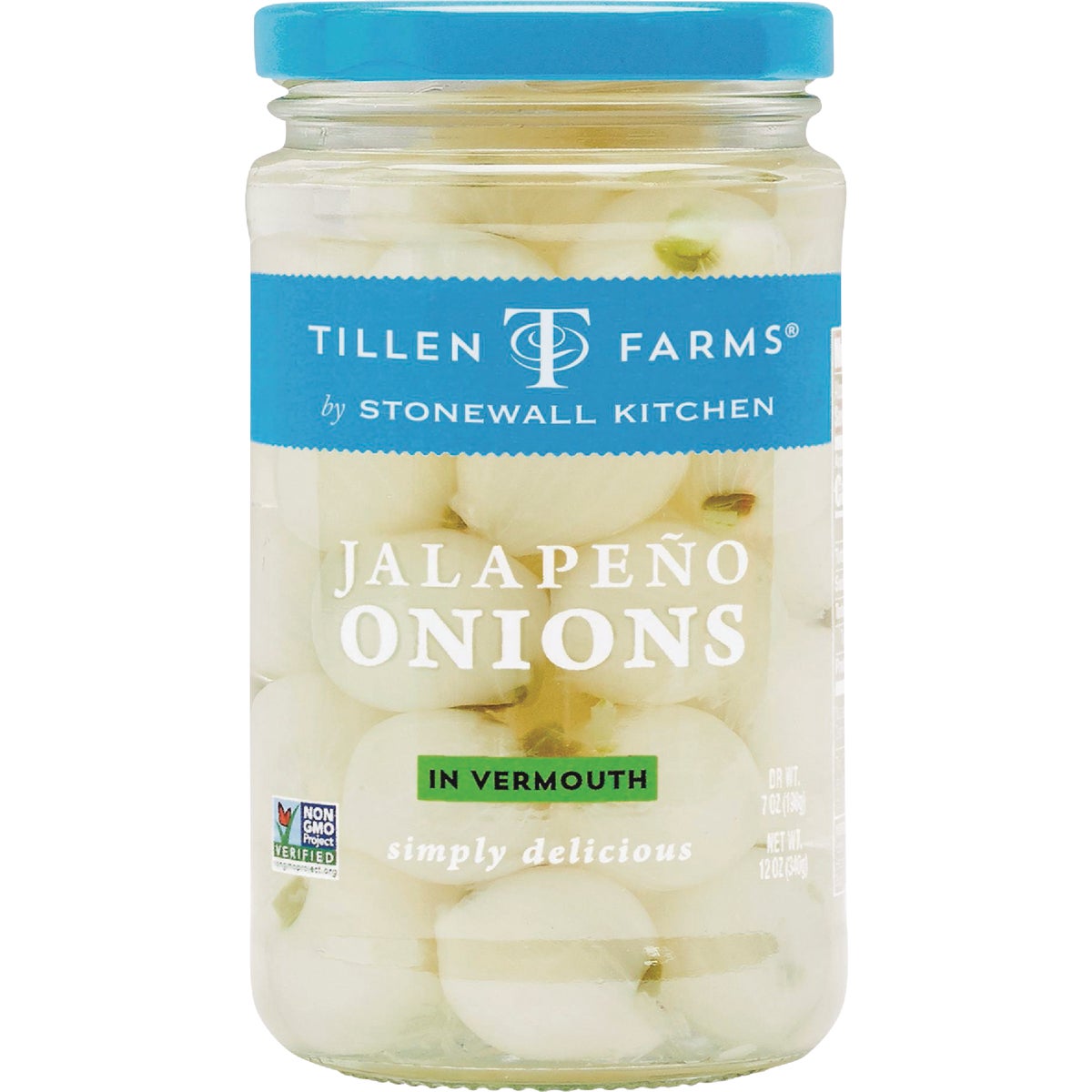 Tillen Farms 12 Oz. Jalapeo Onions in Vermouth