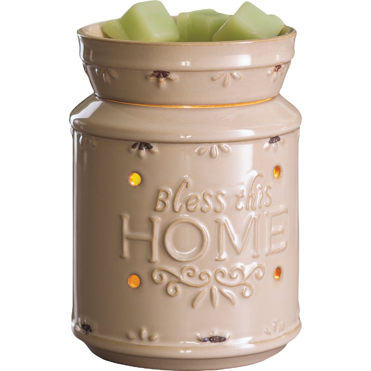 Candle Warmers Illumination Fragrance Warmer - Classic Bless This Home Cream