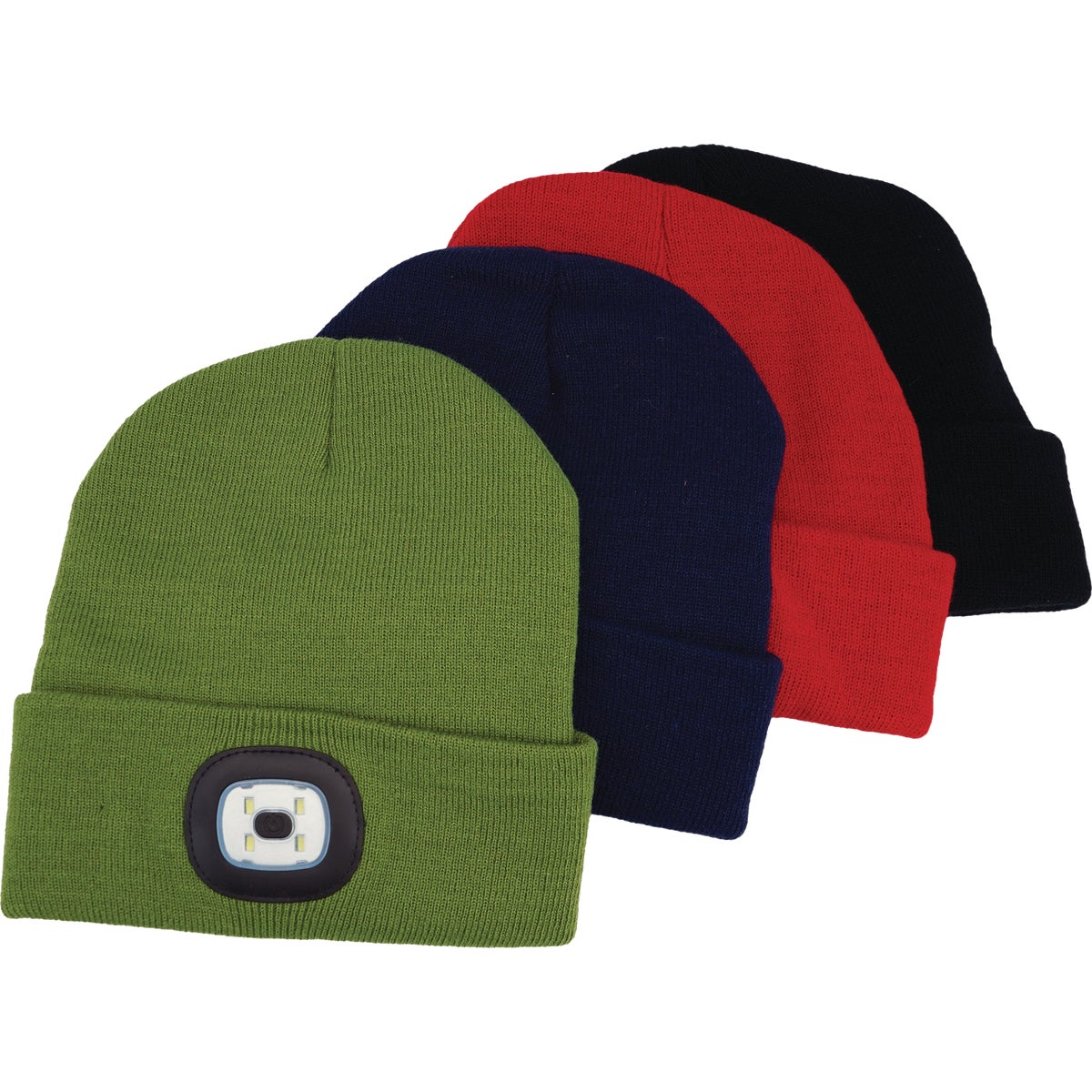 Night Scope Rechargeable LED Beanies, Assorted Colors (24-Pack)