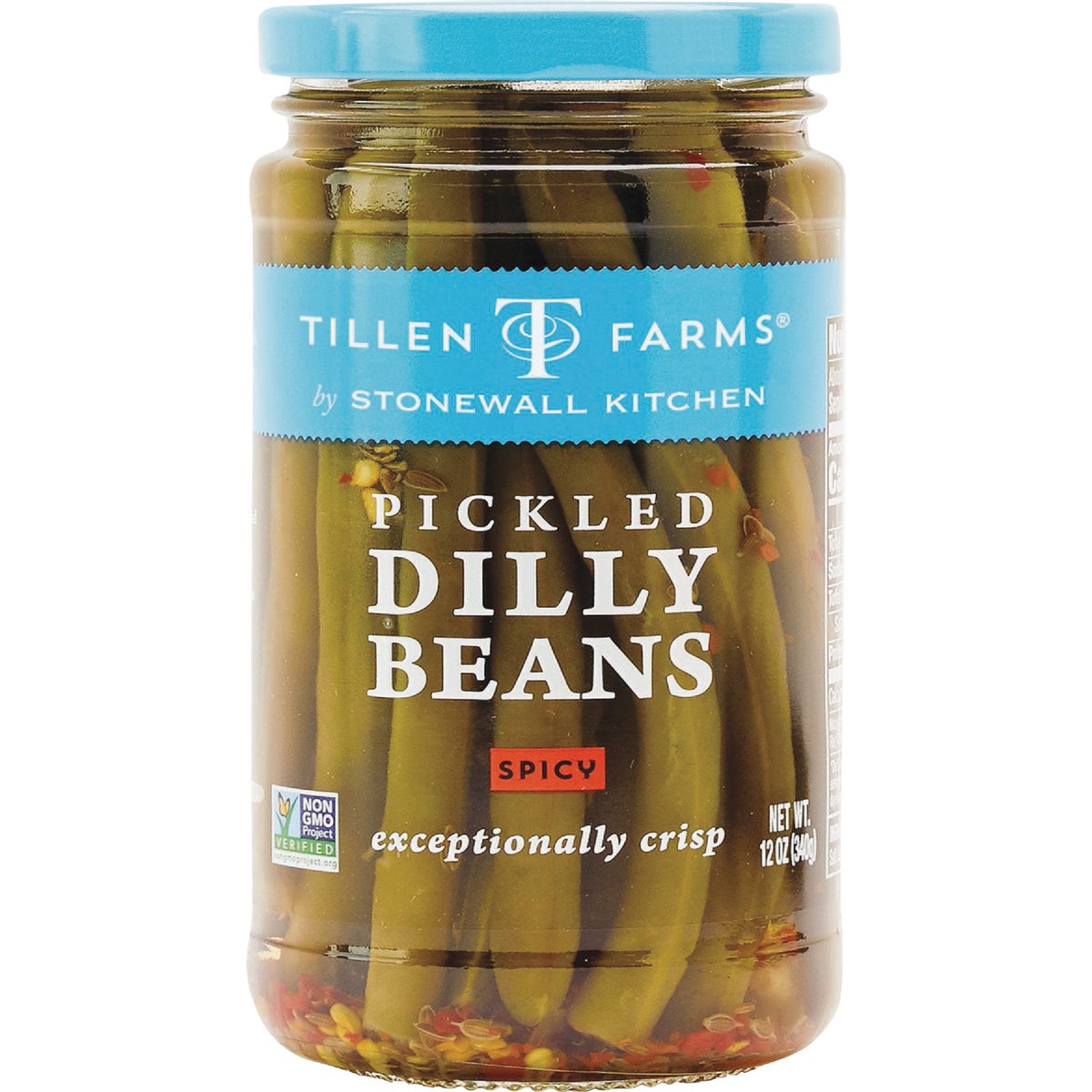 Tillen Farms 12 Oz. Pickled Dilly Beans - Spicy