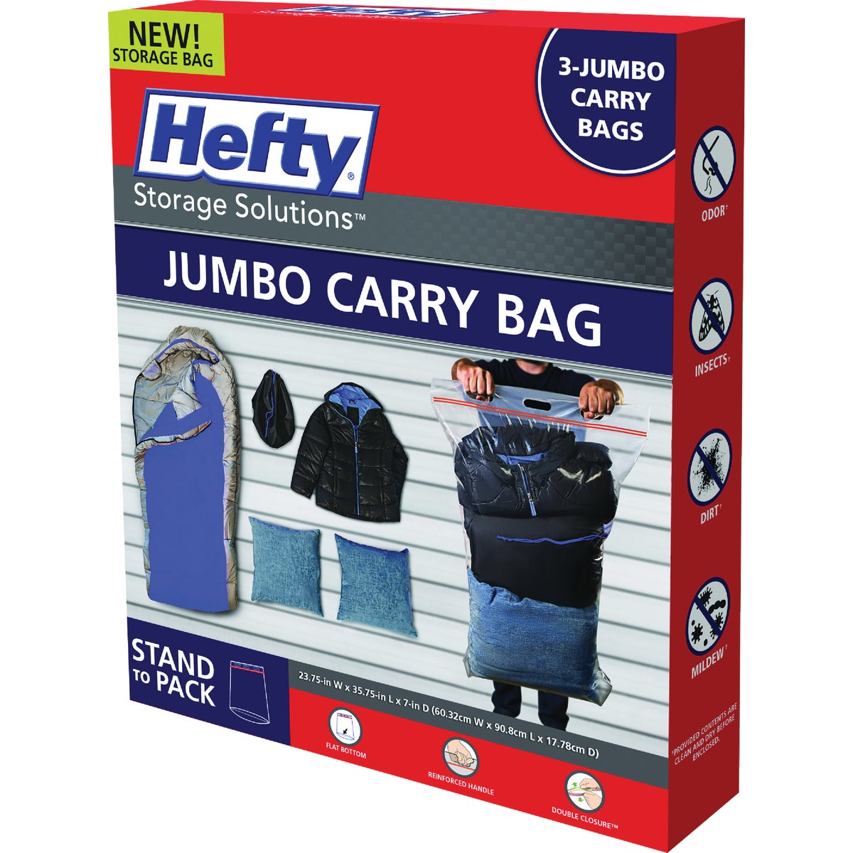 Hefty Jumbo Carry Storage Bags (3-Count)
