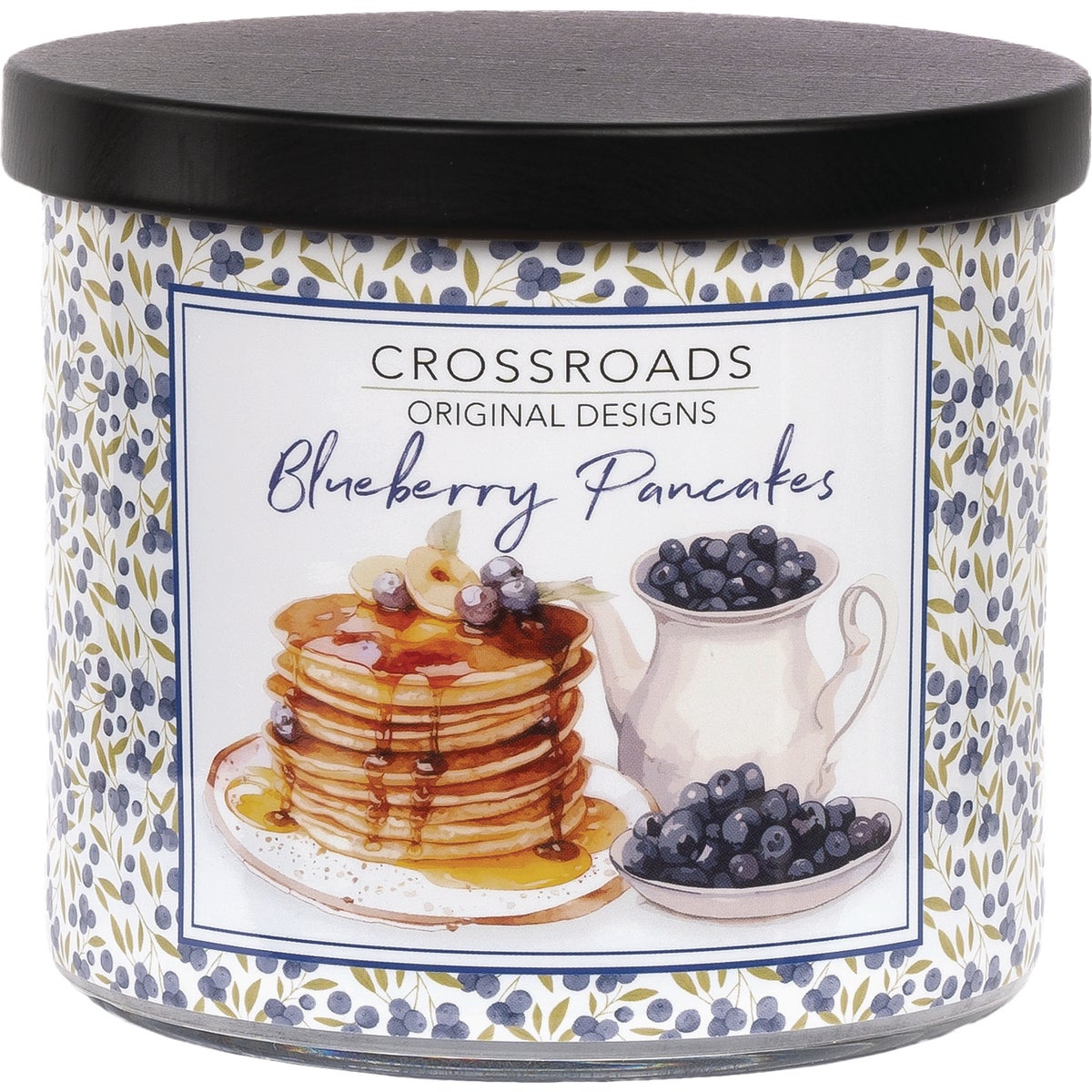 Crossroads Original Designs 15 Oz. Wrapped Jar Candle, Blueberry Pancakes