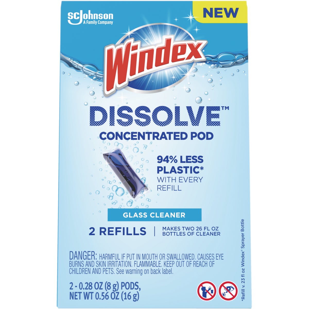 Windex Dissolve Glass Cleaner Concentrated Pod Refills (2-Pack)