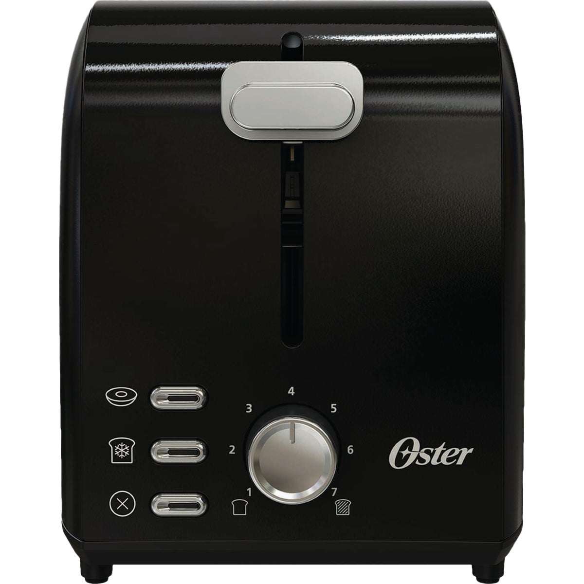 Oster Black Stainless Steel 2-Slice Toaster with Extra Wide Slots