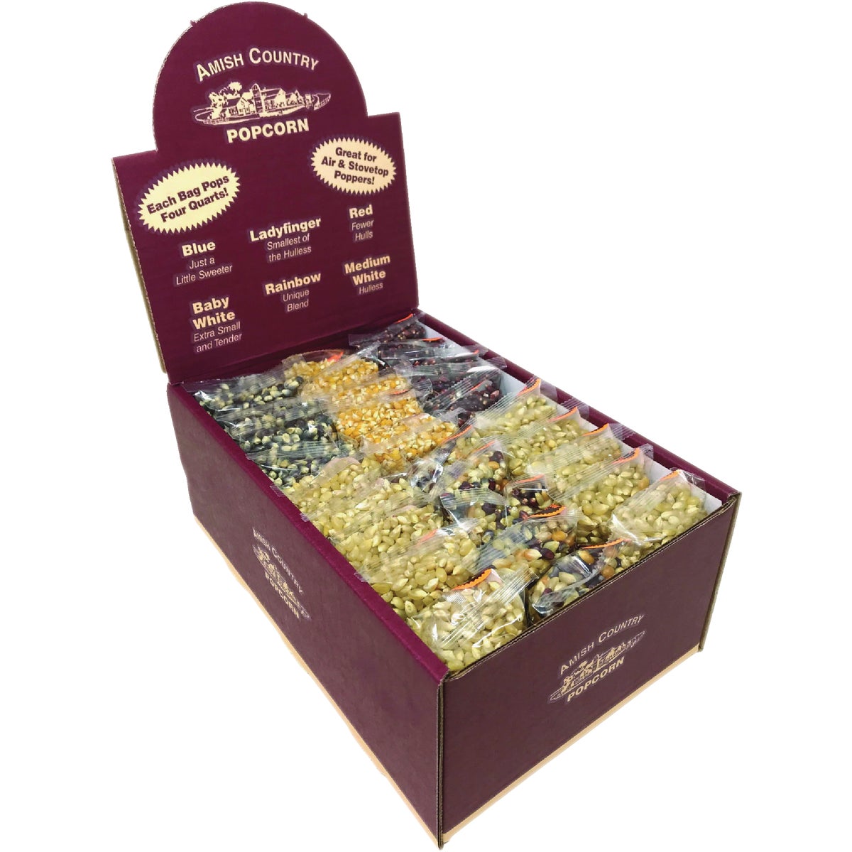 Amish Country Popcorn 4 Oz. Sampler (30 Count)
