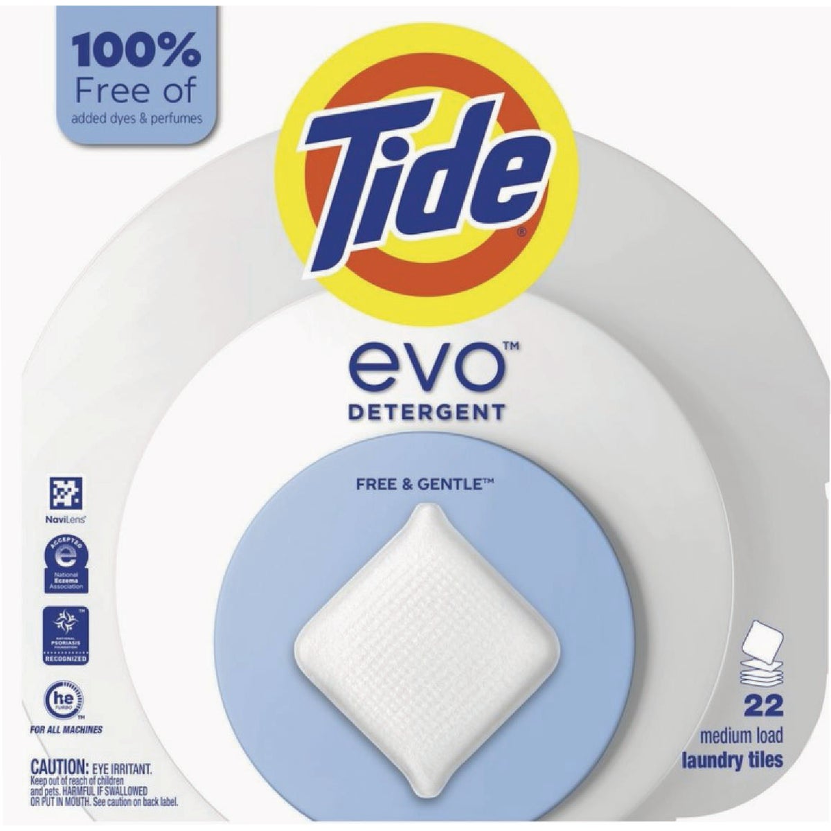 Tide Evo Free & Gentle Laundry Detergent Tiles (22-Count)