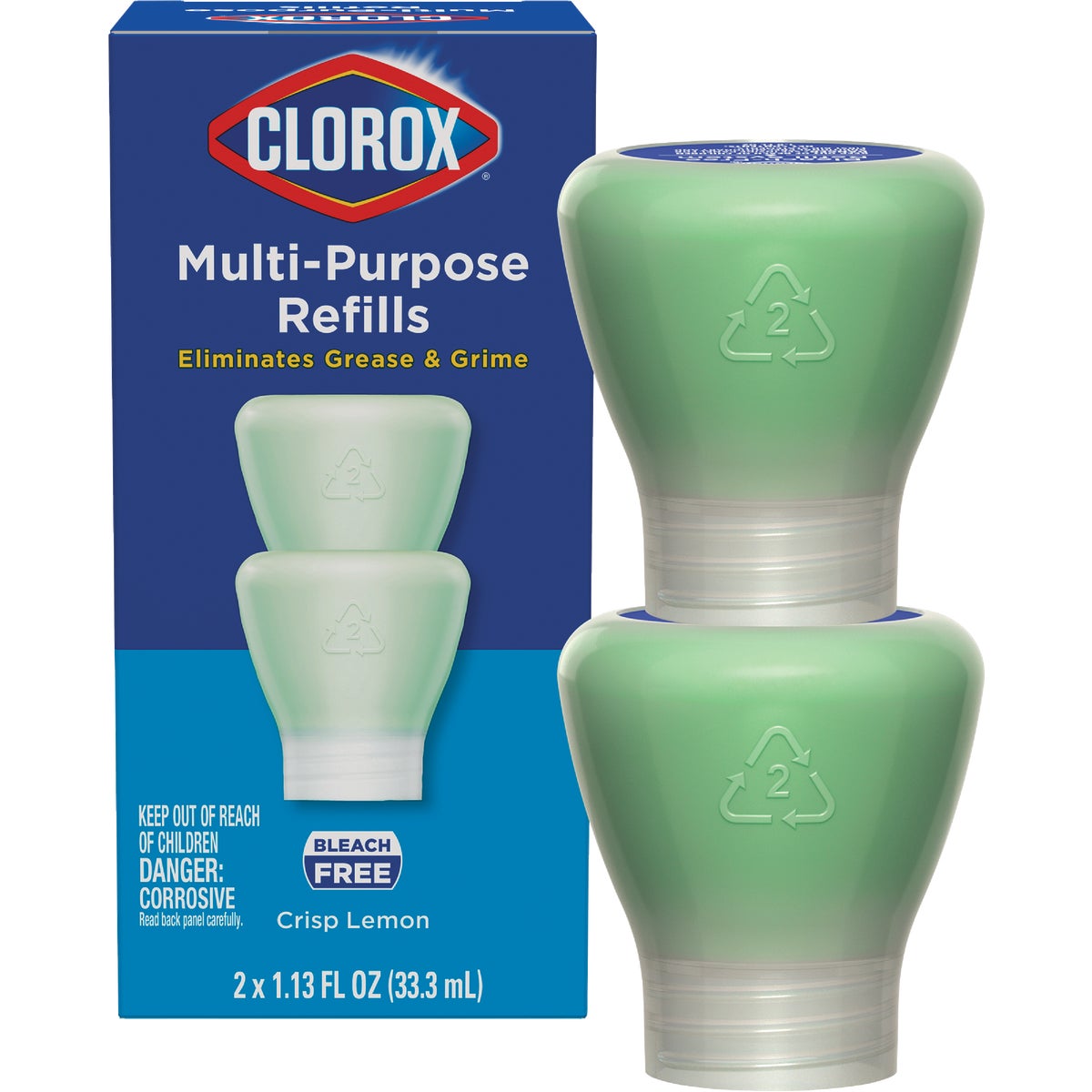 Clorox Crisp Lemon Multi-Surface All-Purpose Cleaning Spray System Starter Kit Refill (2-Count)