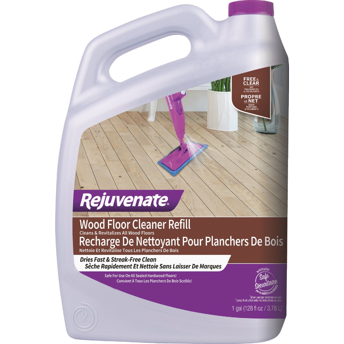 Rejuvenate 128 Oz. Professional Wood Floor Cleaner Refill