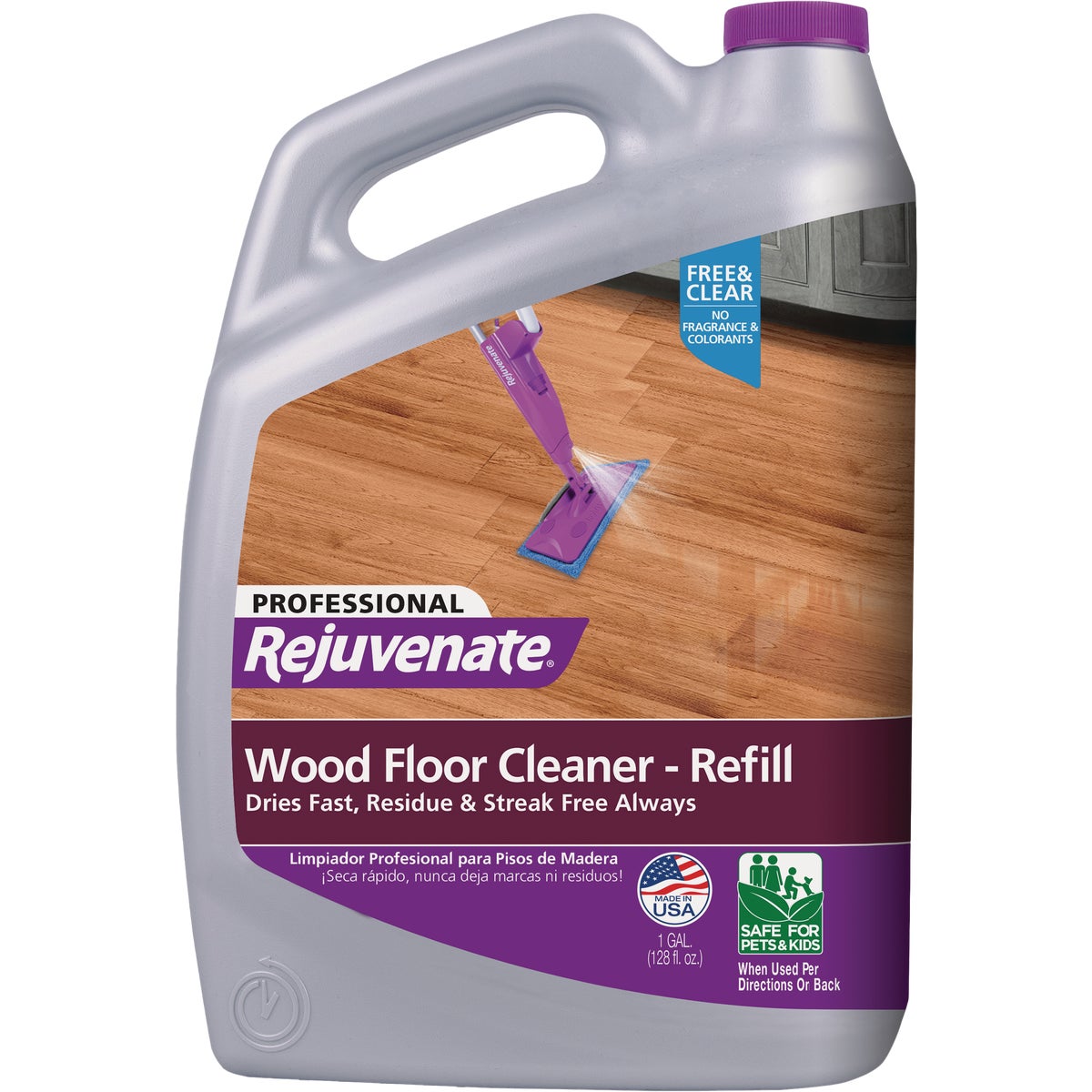Rejuvenate 128 Oz. Professional Wood Floor Cleaner Refill