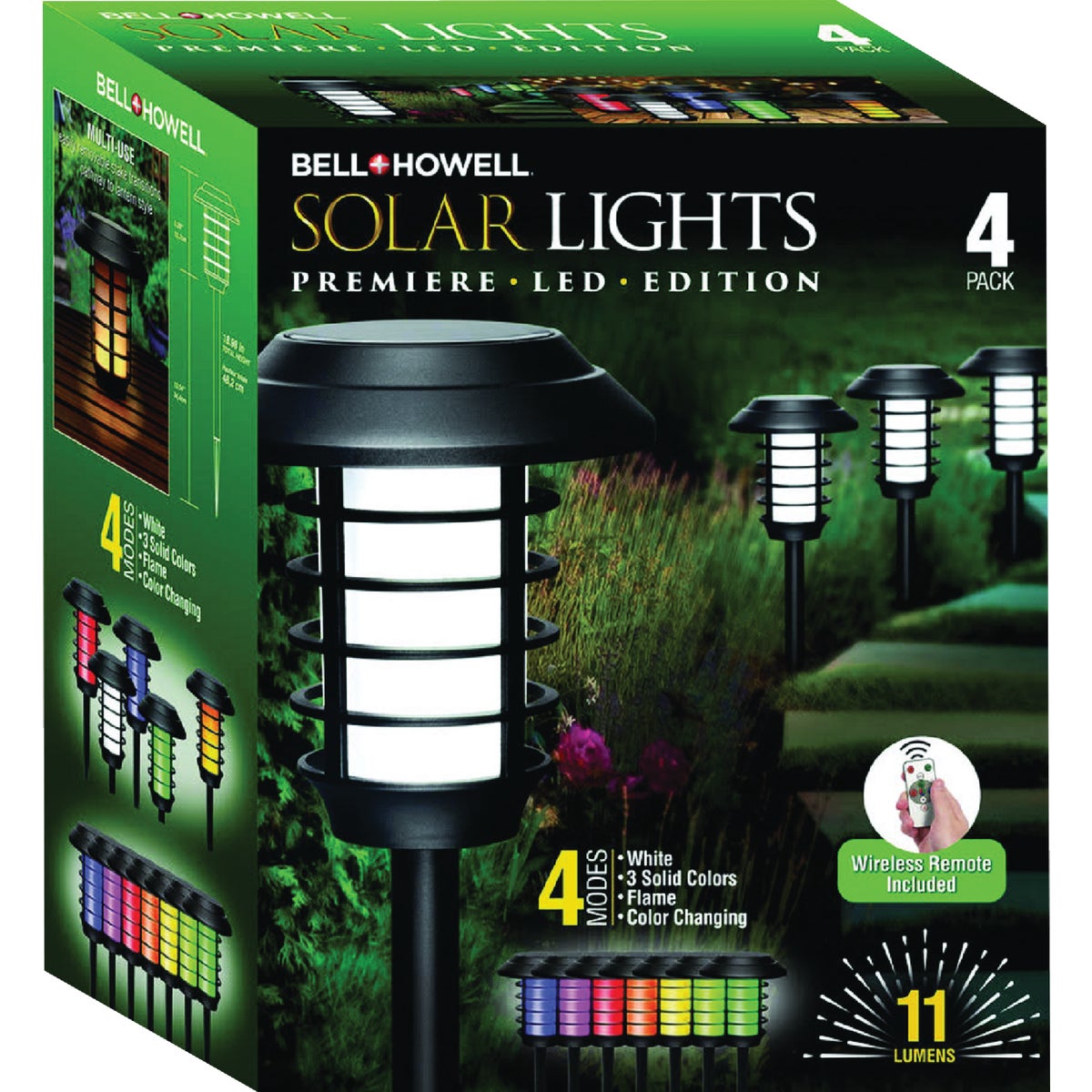 Bell+Howell Color Changing Solar Path Light (4-Pack)