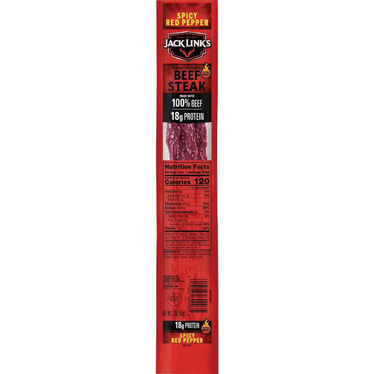 Jack Links 2 Oz. Spicy Red Pepper Beef Steak