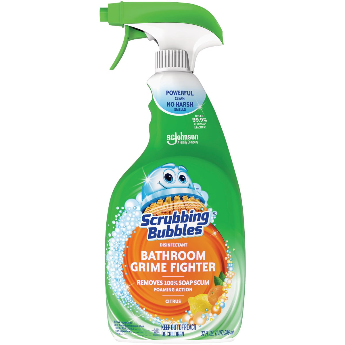 Scrubbing Bubbles 32 Oz. Citrus Disinfectant Bathroom Grime Fighter Cleaner