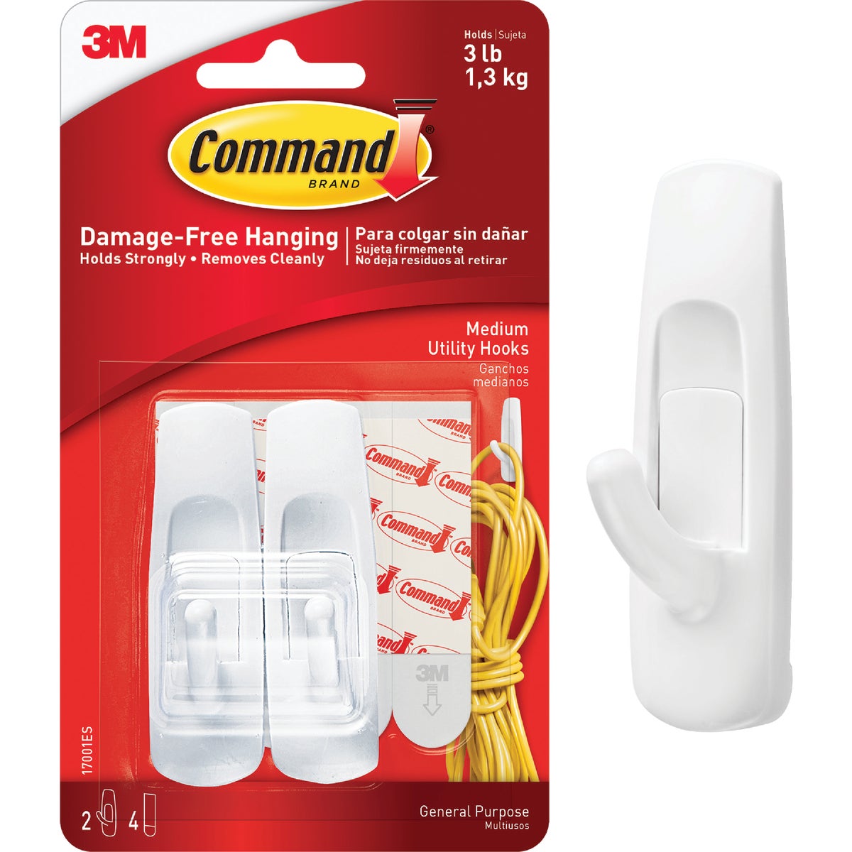 Command Medium Utility Adhesive Hook (2-Pack)