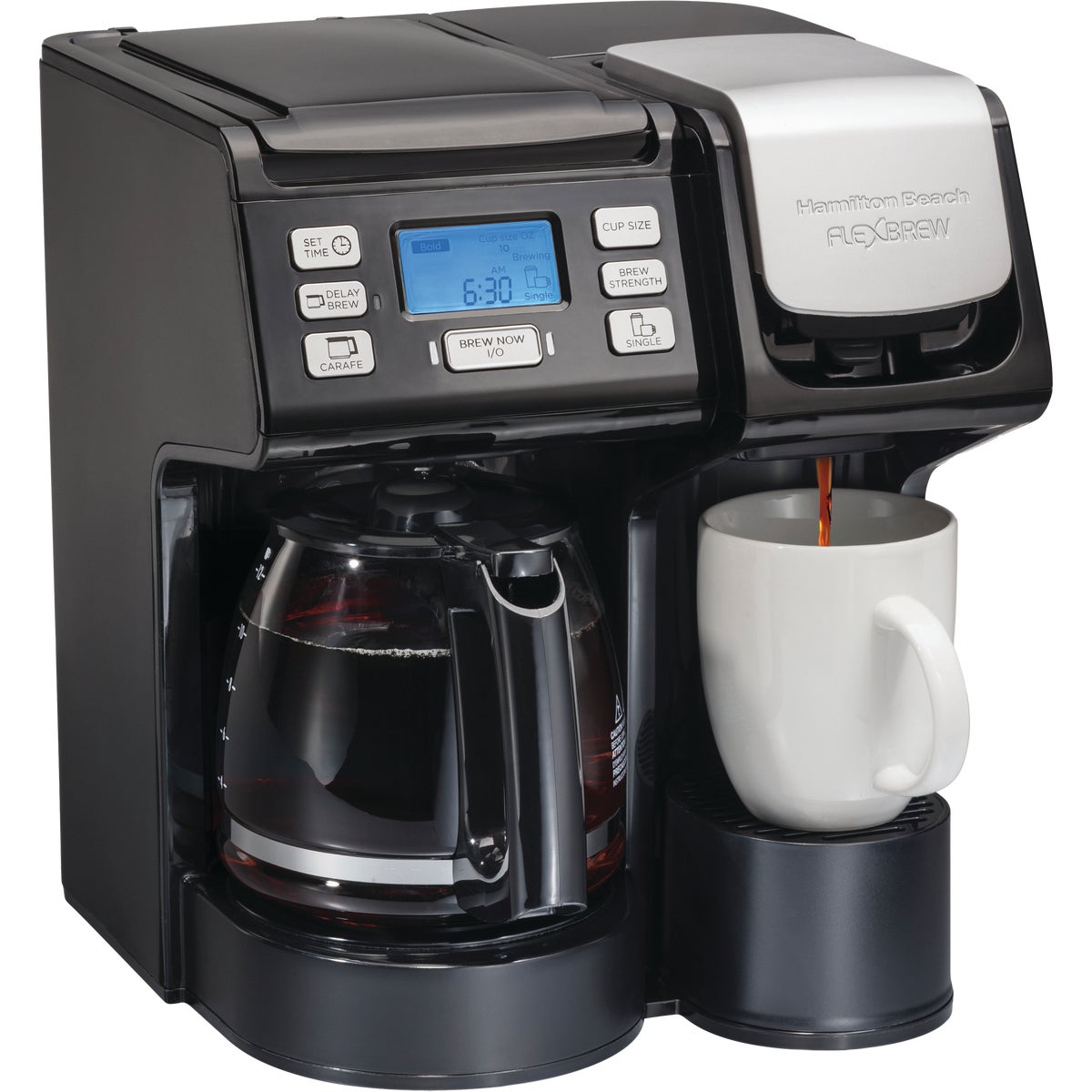 Hamilton Beach FlexBrew Black 12 Cup 2-Way Coffee Brewer