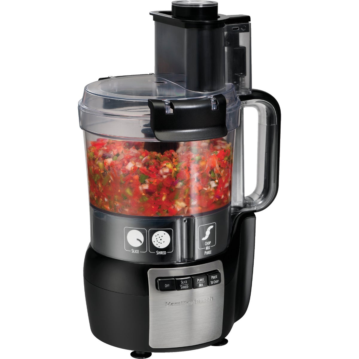 Hamilton Beach Stack & Snap 10-Cup Black Food Processor with Big Mouth