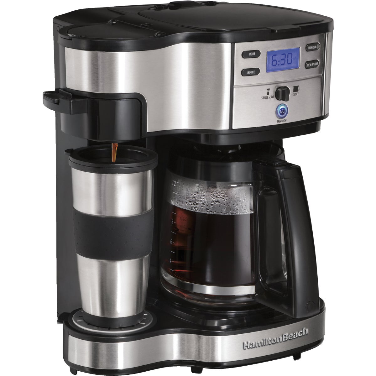 Hamilton Beach The Scoop Black 12 Cup 2-Way Coffee Brewer