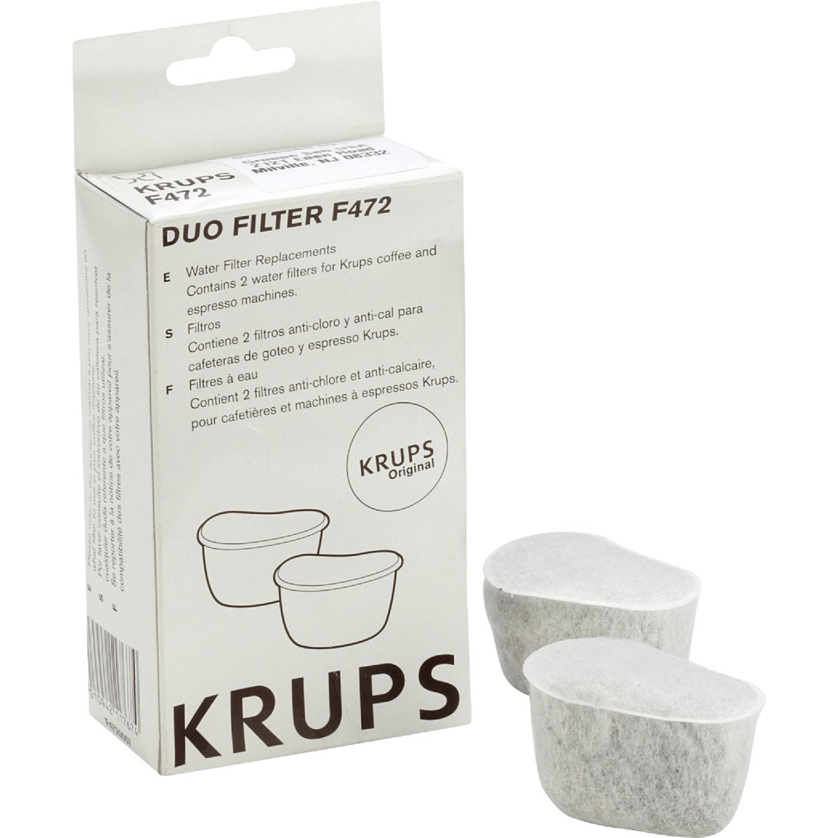 Krups Coffeemaker FME, FMF, 466, 467 Water Filter (2-Pack)