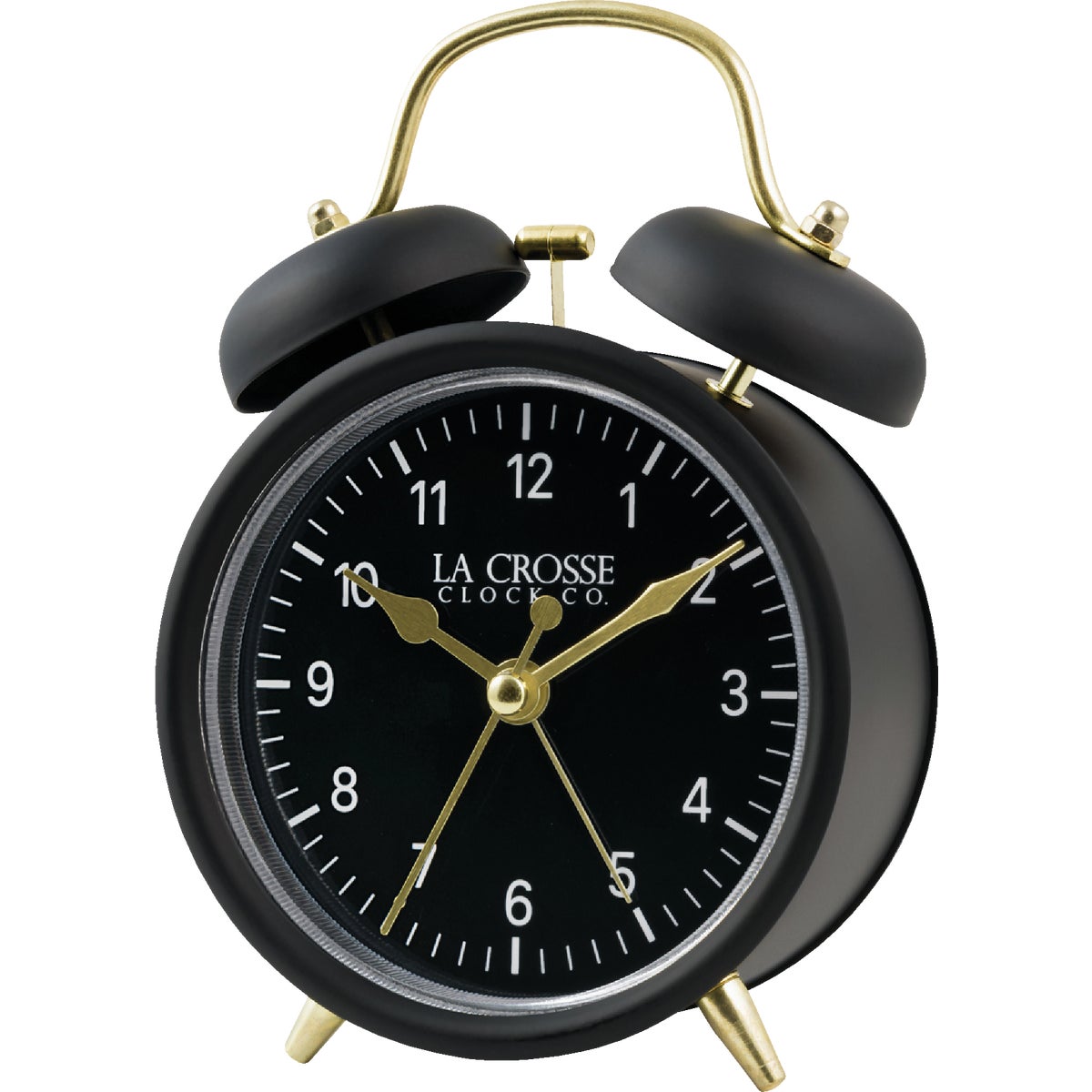 La Crosse Technology Equity Quartz Analog Twin Bell Battery Operated Alarm Clock