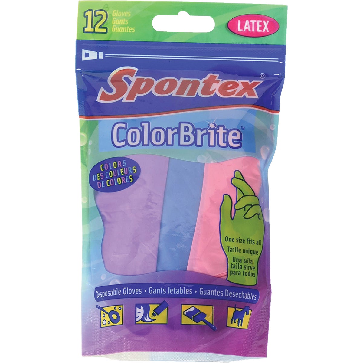 Spontex ColorBrite Disposable Gloves (12-Pack)