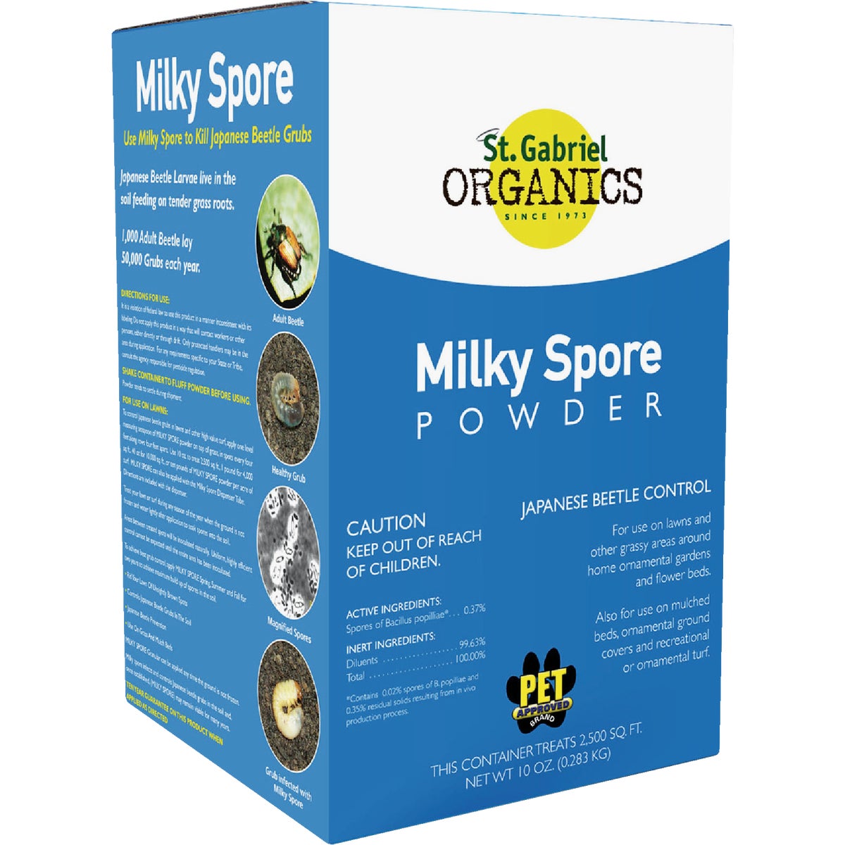St Gabriel Organics 10 Oz. Ready To Use Milky Spore Grub Beetle Killer Powder