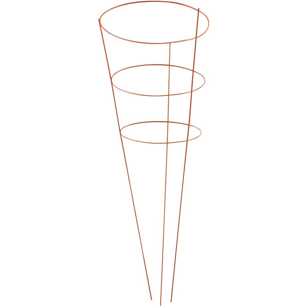 Panacea 42 In. Orange Powder Coat Galvanized Welded Wire Tomato Cage