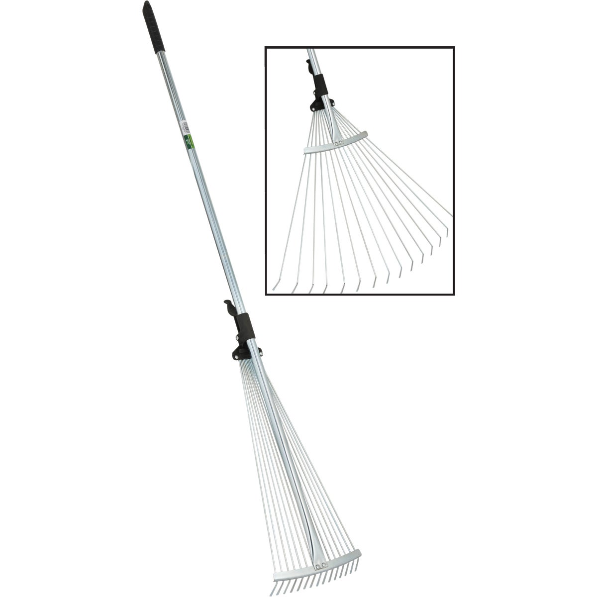 Best Garden 25 In. Steel Leaf Rake with 48 In. Steel Handle (15-Tine)