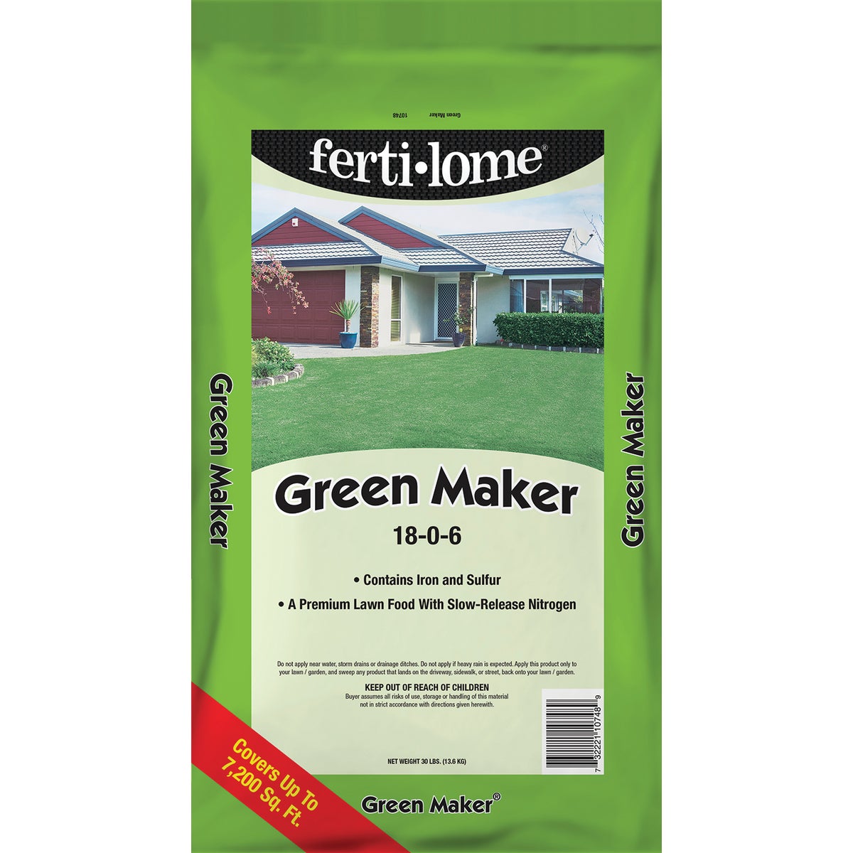 Ferti-lome Green Maker 30 Lb. 7200 Sq. Ft. 18-0-6 Lawn Fertilizer