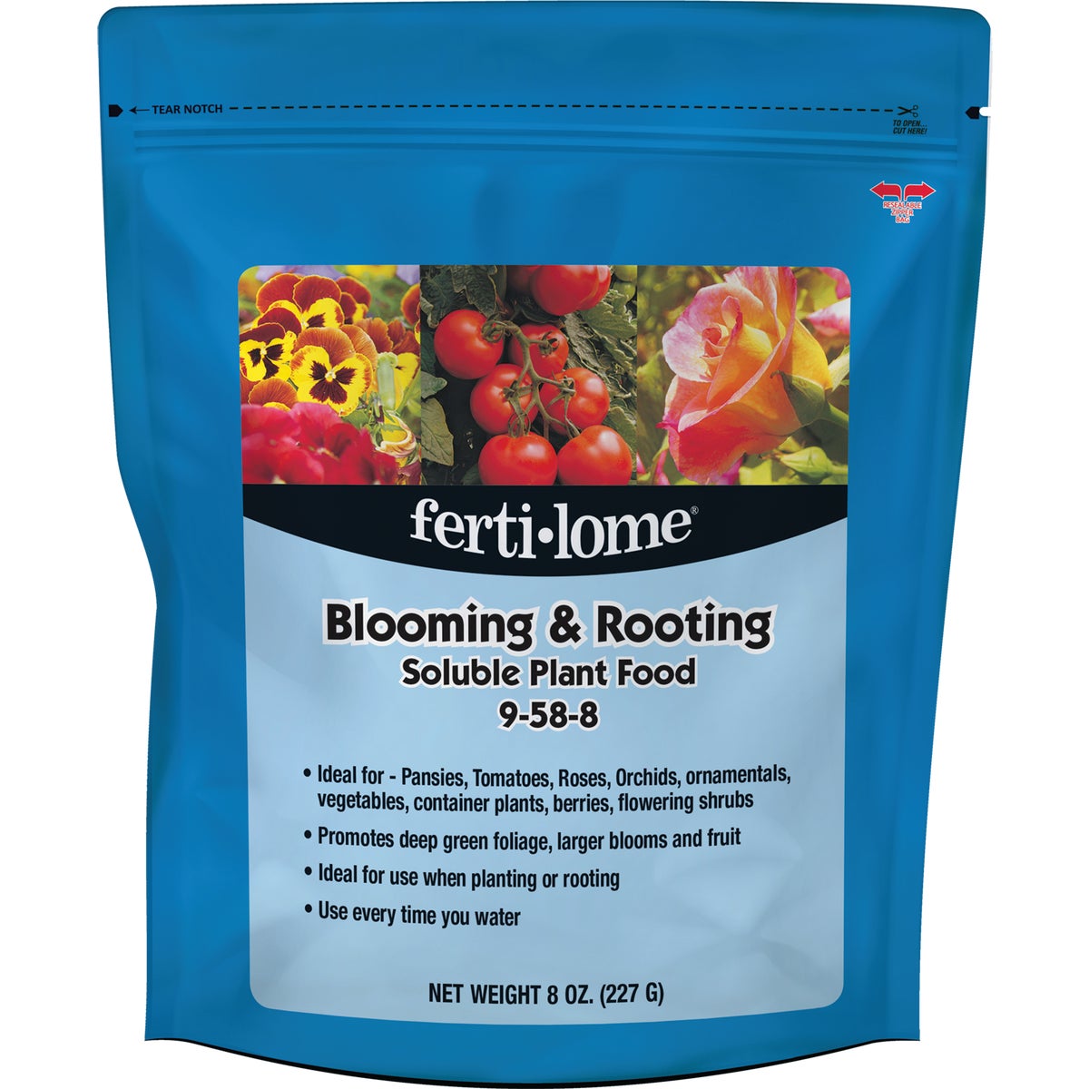Ferti-lome 8 Oz. 9-58-8 Blooming & Rooting Soluble Dry Plant Food