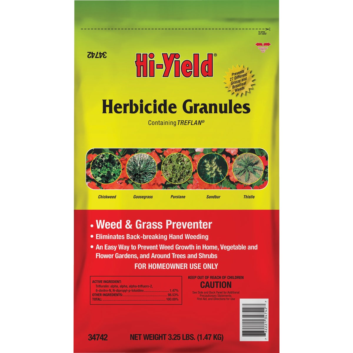 Hi-Yield 4 Lb. Ready To Use Granules Grass & Weed Preventer