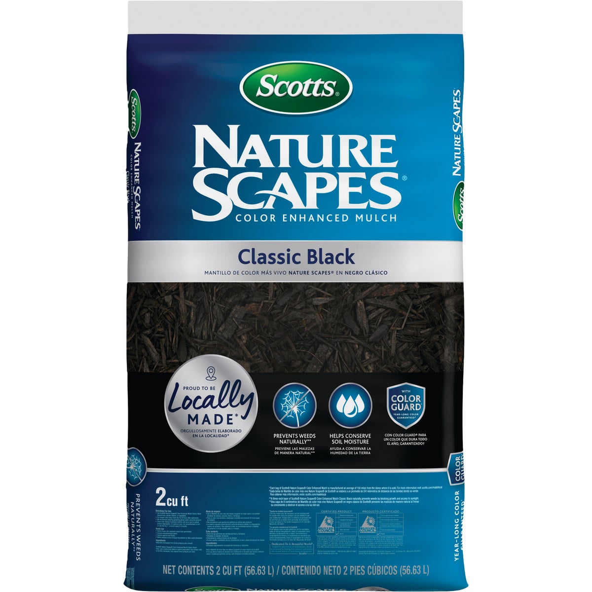 Scotts Nature Scapes 2 Cu. Ft. Classic Black Shredded Hardwood Mulch