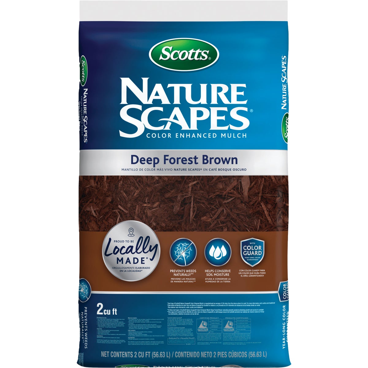 Scotts Naturescapes 2 Cu. Ft. Deep Forest Brown Shredded Hardwood Mulch