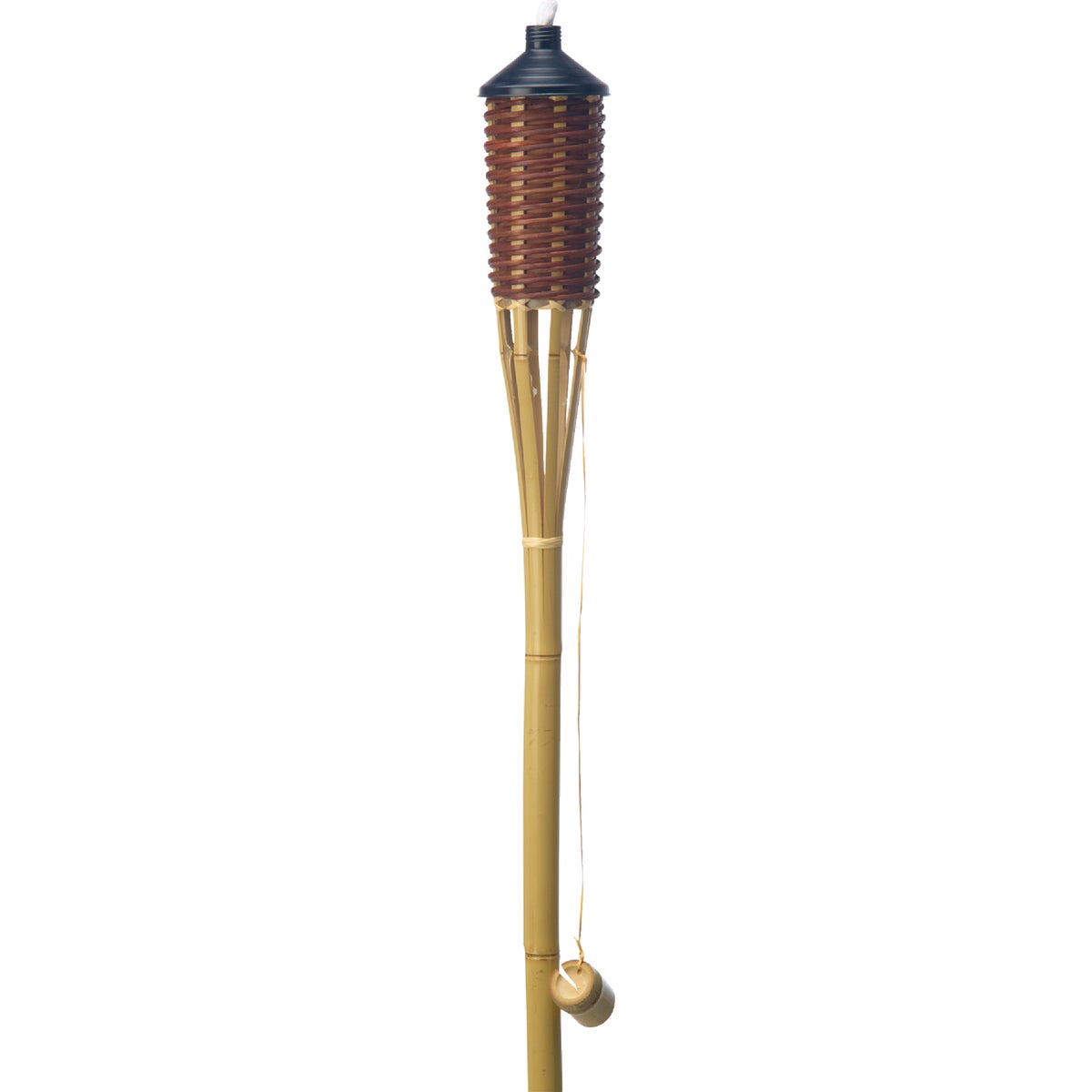 Outdoor Expressions 5 Ft. Brown Woven Bamboo Patio Torch