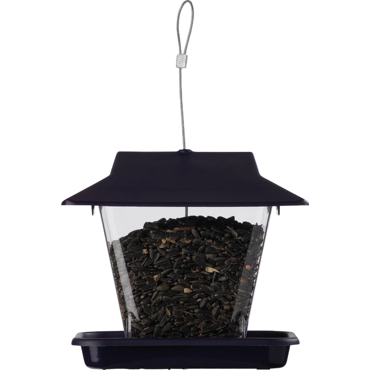 Stokes Select Belle Fleur Blue Plastic 1.3 Qt. Hopper Bird Feeder