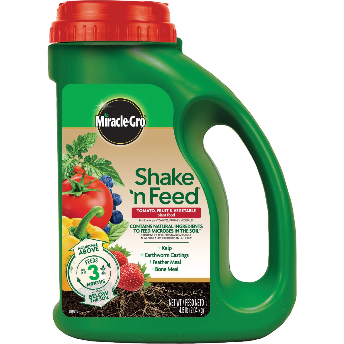 Miracle-Gro Shake 'n Feed 4.5 Lb. 9-4-12 Tomato, Fruits & Vegetables Plus Calcium Dry Plant Food