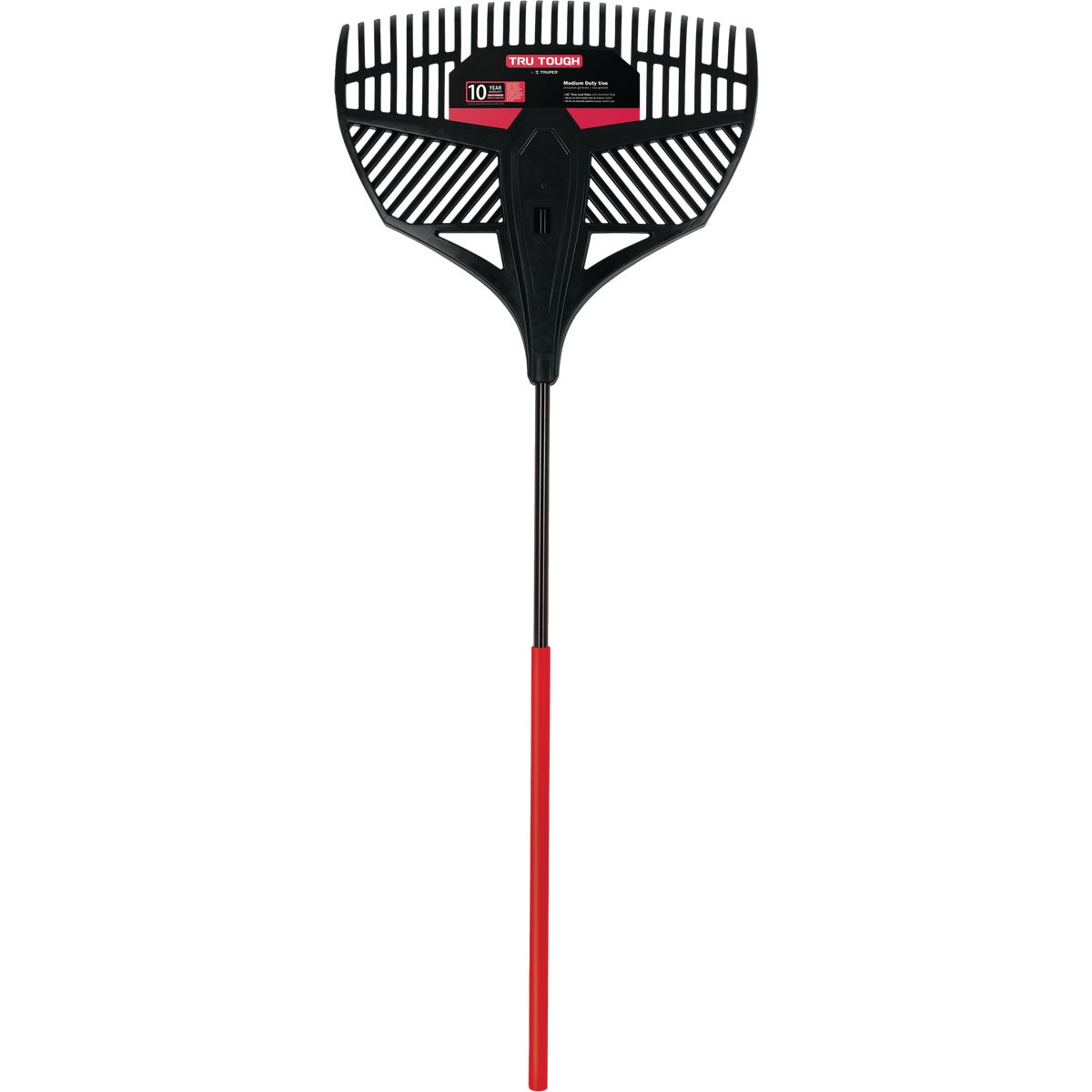 Truper Tru Tough 26 In. Poly Leaf Rake with 56 In. Steel Handle (26-Tine)