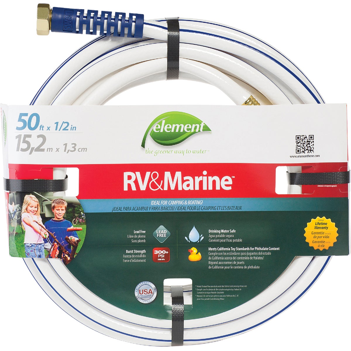 Element RV&Marine 1/2 In. Dia. x 50 Ft. L. Drinking Water Safe Hose