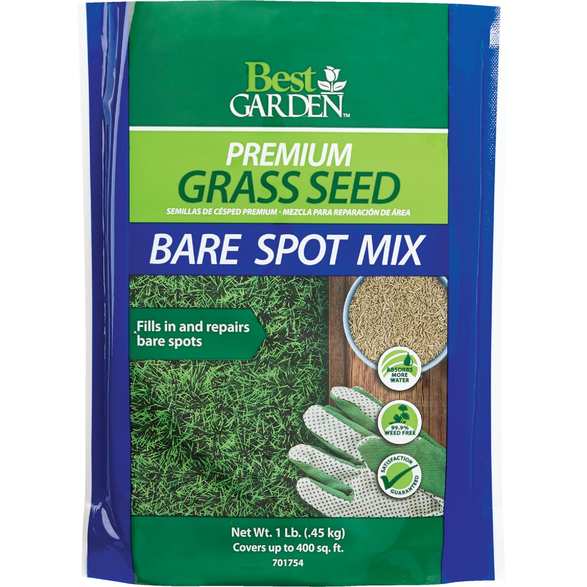 Best Garden 1 Lb. 250 Sq. Ft. Coverage Ryegrass, Red Fescue, & KY Bluegrass Grass Seed