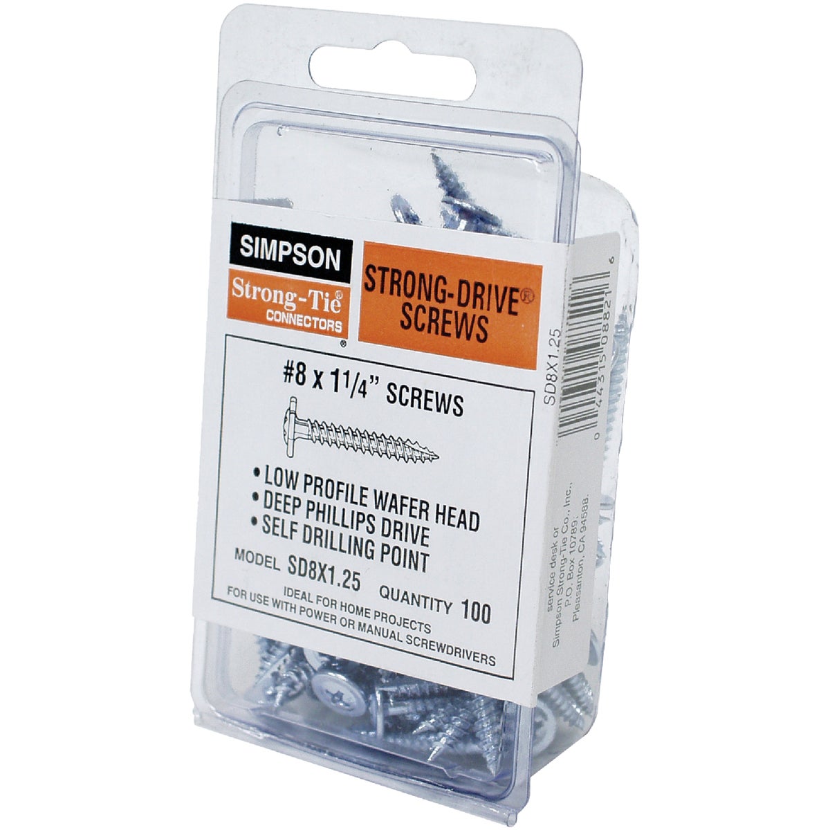 Simpson Strong-Tie 5/32 In. 1-1/4 In. Wafer Structure Screw (100 Ct.)