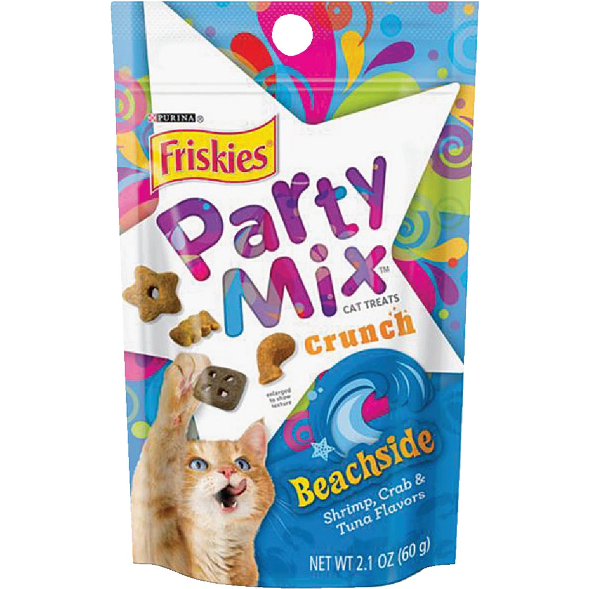 Purina Party Mix Beachside-Shrimp, Crab, & Tuna 2.1 Oz. Cat Treat