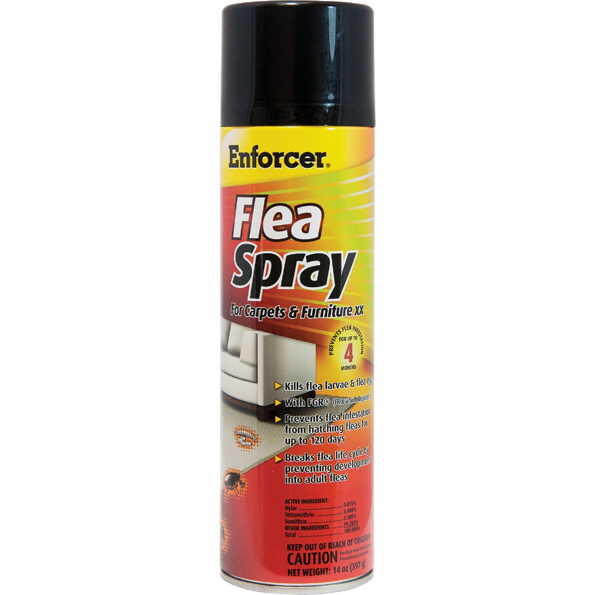 Enforcer 14 Oz. Aerosol Spray Tick & Flea Killer For Carpets And Furniture