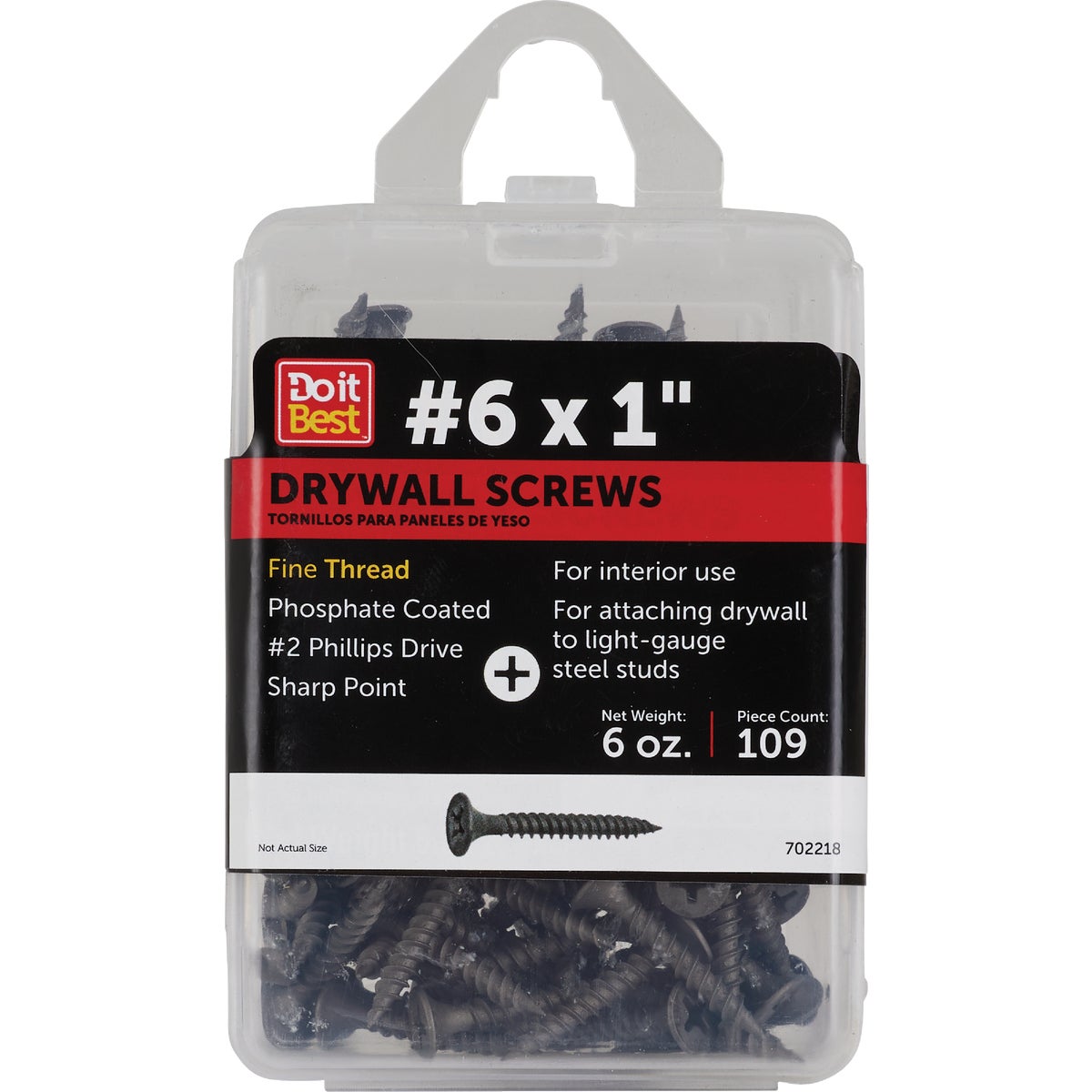 Do it #6 x 1 In. Fine Thread Multipurpose Drywall Screw (6 Oz. Pack)