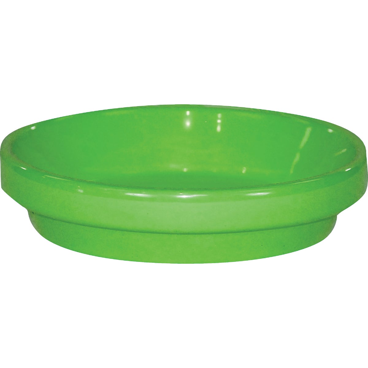 Ceramo Spring Fever 8 In. Bright Green Clay Flower Pot Saucer